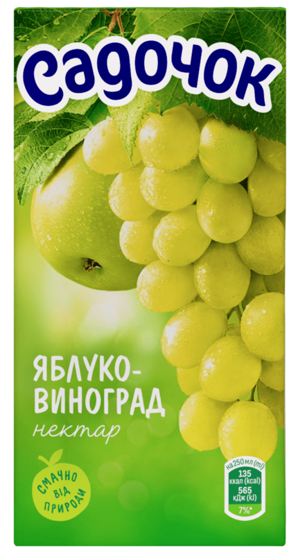 Нектар САДОЧОК яблуко-виноград, 0,5 л